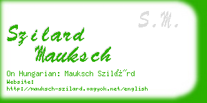 szilard mauksch business card